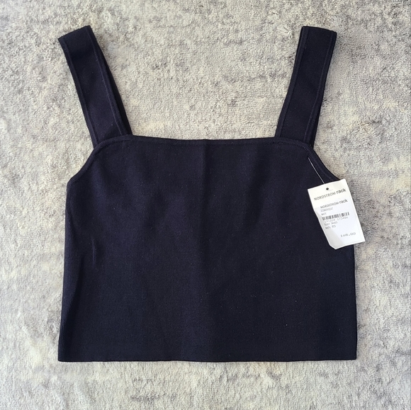 Willow Edie Knit Crop Top Only Navy Size Small - Picture 2 of 6